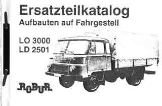 Ersatzteilkatalog Aufbauten und Fahrgestell